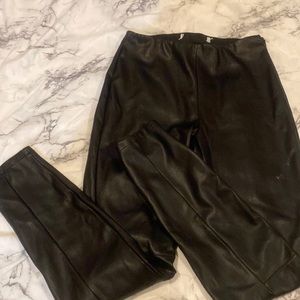 Leather Pants with Fleece Lining